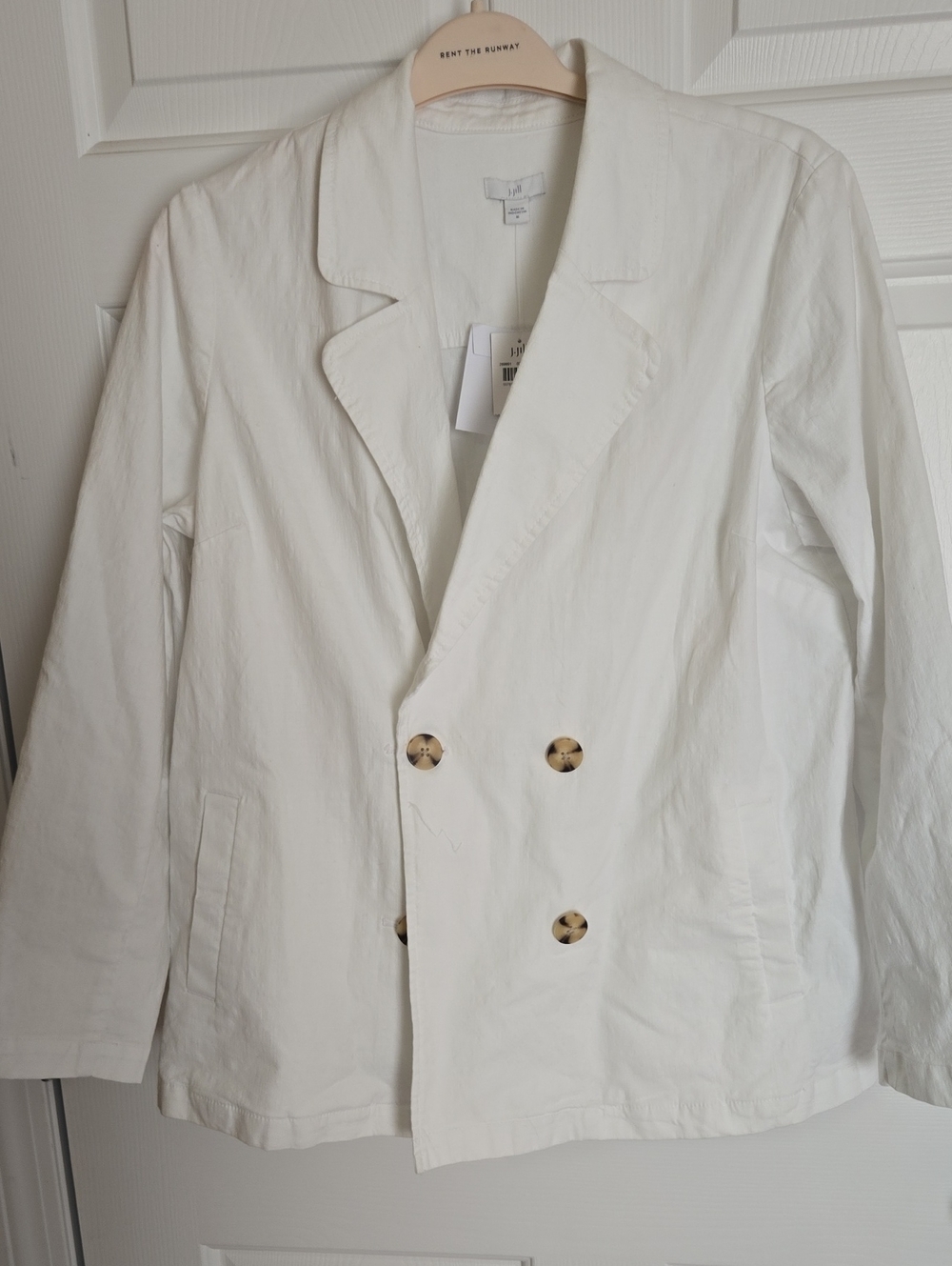 J. Jill Women’s Double-Breasted White Jacket. Medium. New With Tags.
